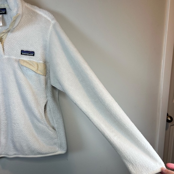 Patagonia Womens Retool Snap T Pullover Sweater Jacket Off White Pocket Sz Small - Picture 8 of 13